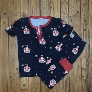 The Beaufort Bonnet Company Blue and Red Pajama Set